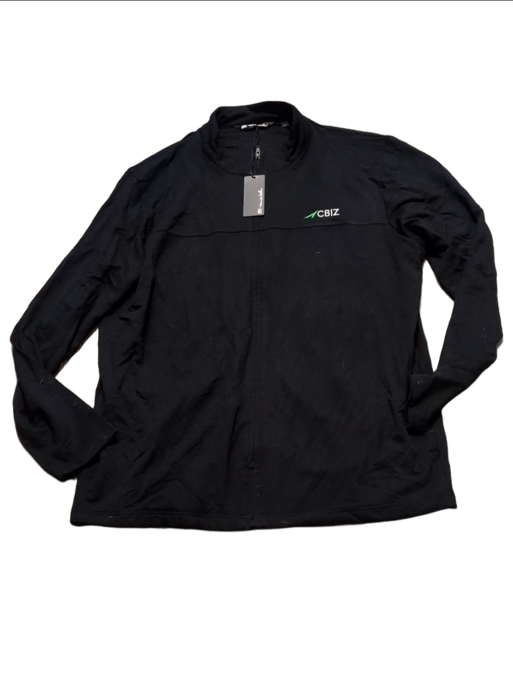 TravisMathew TM1MU420 Newport Full-Zip Fleece - Black Size XL Has Logo CBIZ